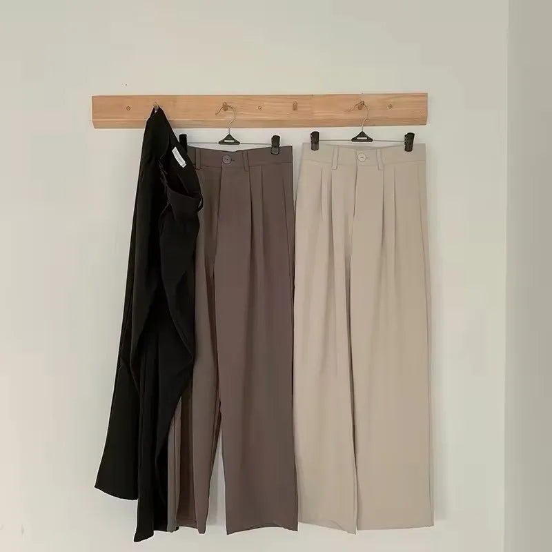 Japanese-style loose straight-fit casual pants