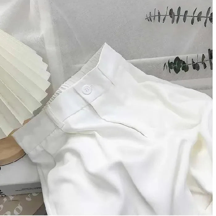 Japanese-style loose straight-fit casual pants