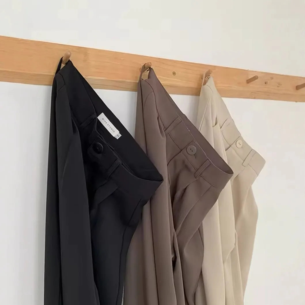 Japanese-style loose straight-fit casual pants