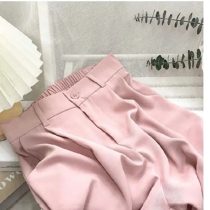 Japanese-style loose straight-fit casual pants
