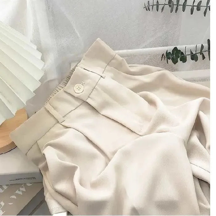Japanese-style loose straight-fit casual pants
