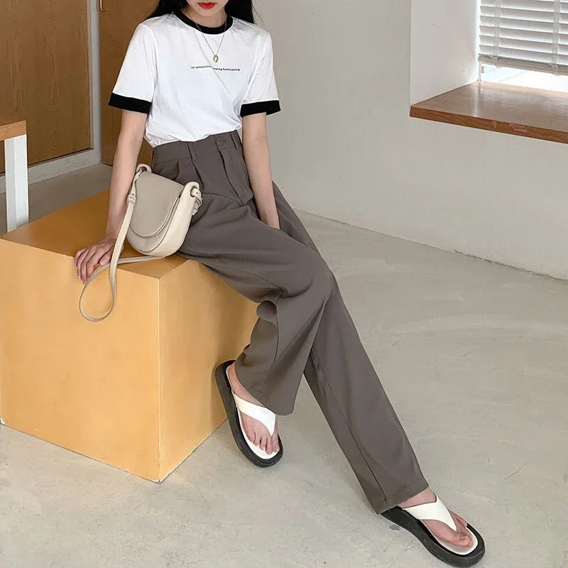 High Waist Suit Pants