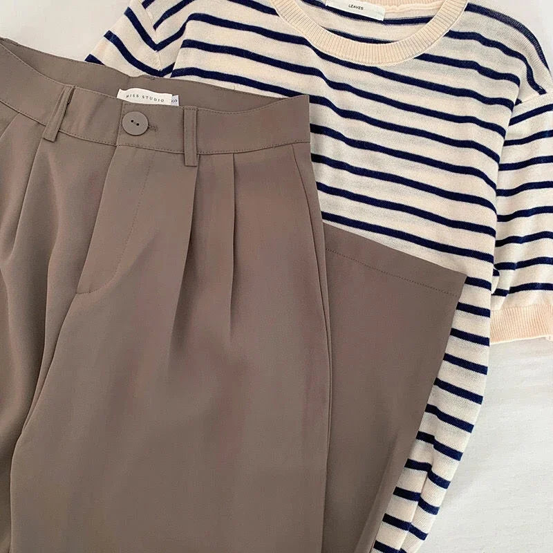 High Waist Suit Pants