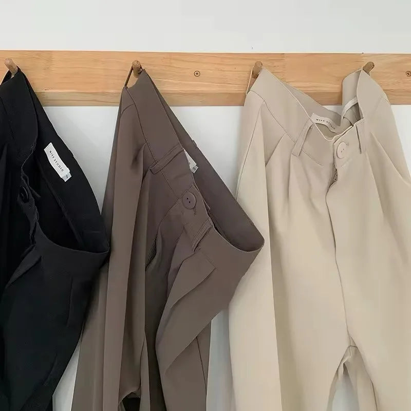 Japanese-style loose straight-fit casual pants